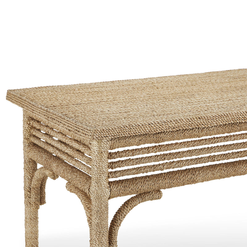 Olisa Large Rope Console Table Side Tables LOOMLAN By Currey & Co