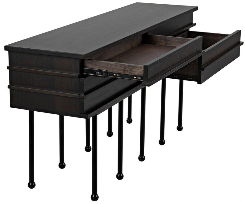 Oliver Console, Ebony Walnut Console Tables LOOMLAN By Noir