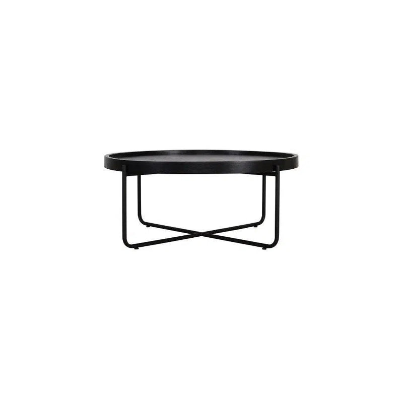 Oliver Round Coffee Table Black Outdoor Coffee Tables LOOMLAN By Artesia