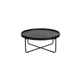 Oliver Round Coffee Table Black Outdoor Coffee Tables LOOMLAN By Artesia