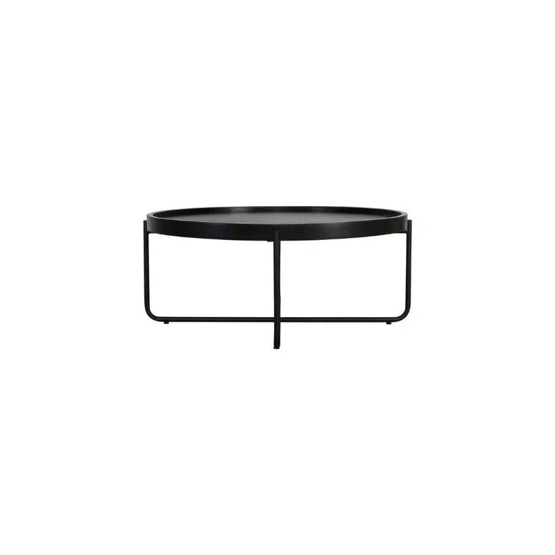 Oliver Round Coffee Table Black Outdoor Coffee Tables LOOMLAN By Artesia