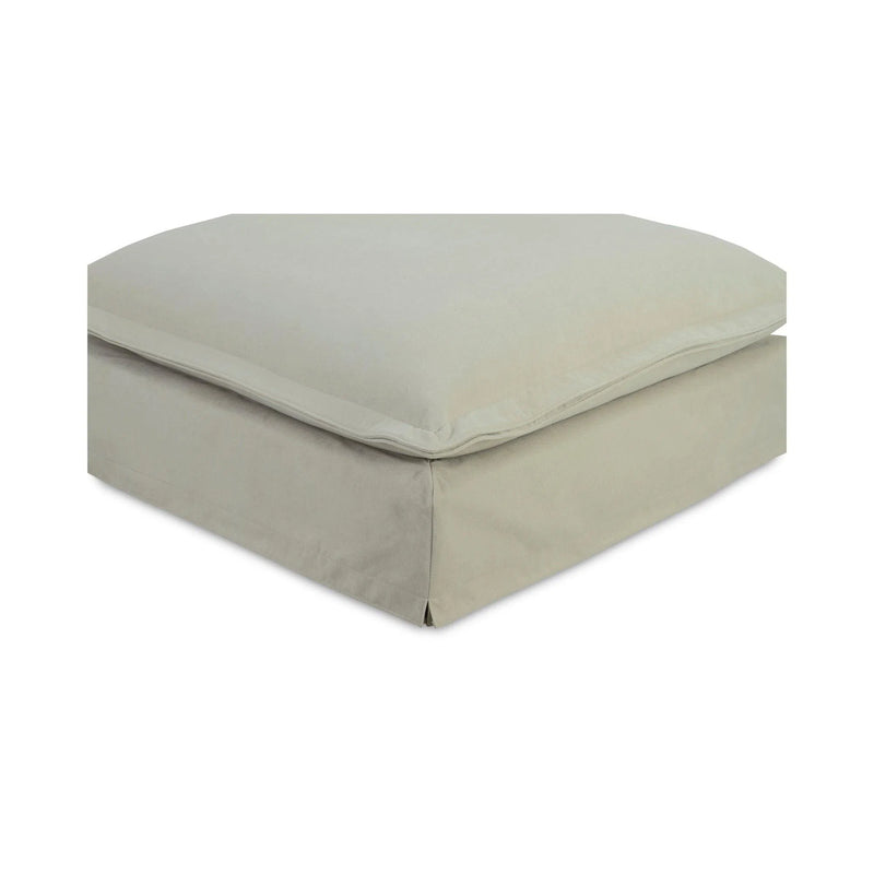 Olivia Polyester Upholstered Ottoman Ottomans LOOMLAN By Moe's Home