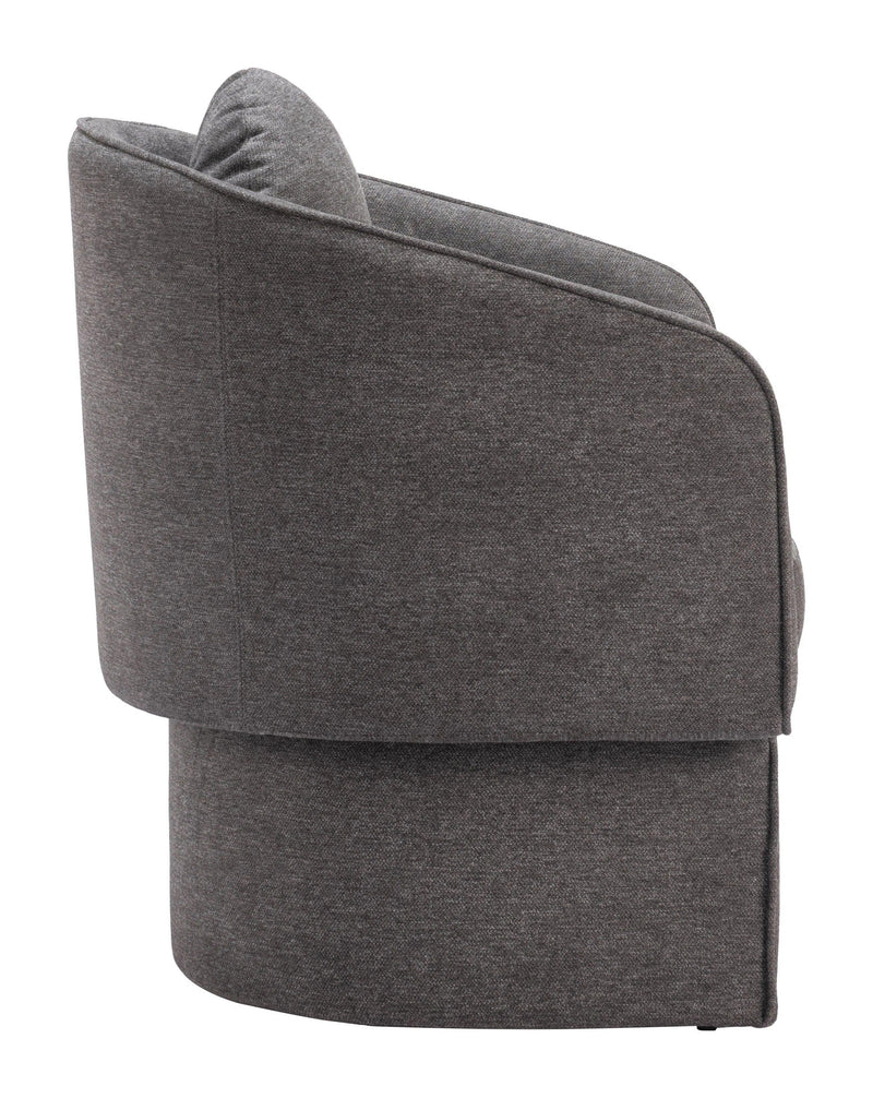 Olya Accent Chair Truffle Gray Accent Chairs LOOMLAN By Zuo Modern