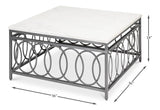 Olympia Square Coffee Table White Marble Top Coffee Tables LOOMLAN By Sarreid