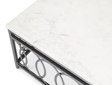 Olympia Square Coffee Table White Marble Top Coffee Tables LOOMLAN By Sarreid