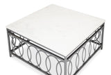 Olympia Square Coffee Table White Marble Top Coffee Tables LOOMLAN By Sarreid