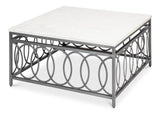 Olympia Square Coffee Table White Marble Top Coffee Tables LOOMLAN By Sarreid