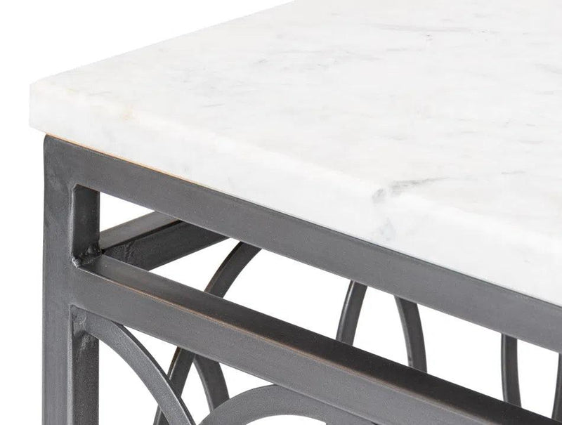 Olympia Square Coffee Table White Marble Top Coffee Tables LOOMLAN By Sarreid