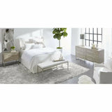 On Stand Mosaic 6-Drawer Double Dresser Acacia Brushed Steel Dressers LOOMLAN By Essentials For Living