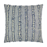 On The Fringe Textured Stripes Slate Blue Large Throw Pillow With Insert Throw Pillows LOOMLAN By D.V. Kap