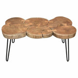 One of a Kind Live Edge Rectangle Cocktail Table Coffee Tables LOOMLAN By Diamond Sofa