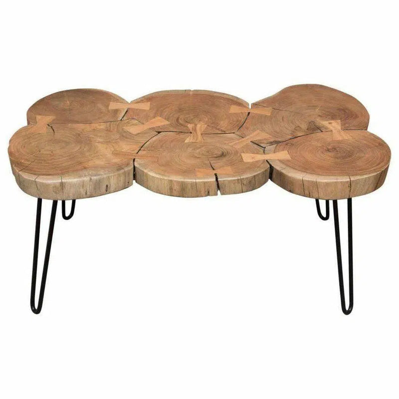 One of a Kind Live Edge Rectangle Cocktail Table Coffee Tables LOOMLAN By Diamond Sofa