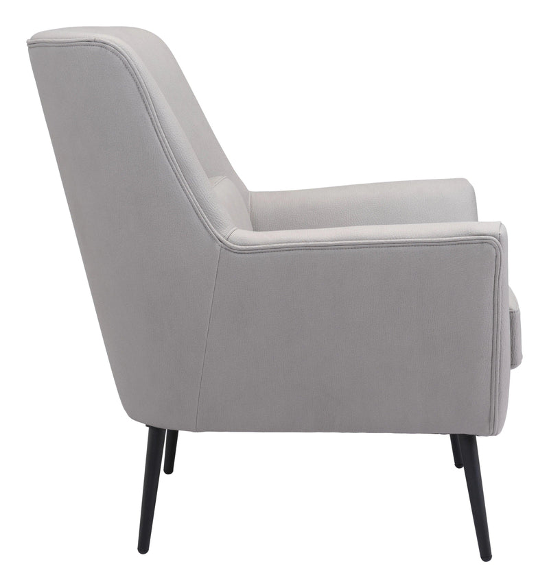 Ontario Accent Chair Gray Accent Chairs LOOMLAN By Zuo Modern