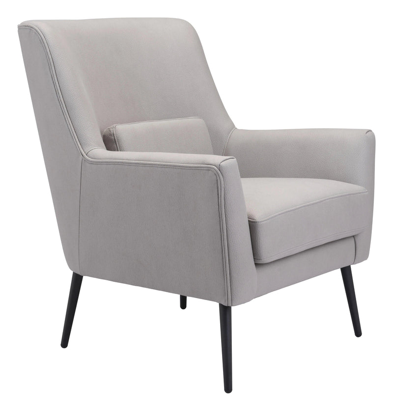 Ontario Accent Chair Gray Accent Chairs LOOMLAN By Zuo Modern