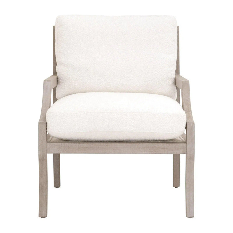 OPEN BOX Stratton Club Chair Boucle Snow Solid Beech Wood Club Chairs LOOMLAN By Essentials For Living