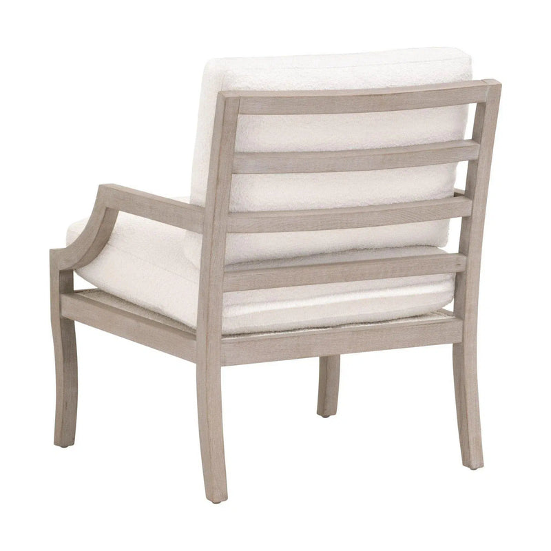 OPEN BOX Stratton Club Chair Boucle Snow Solid Beech Wood Club Chairs LOOMLAN By Essentials For Living