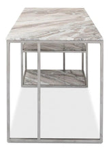 Open Desk With Shelves Marble Top Home Office Desks LOOMLAN By Sarreid