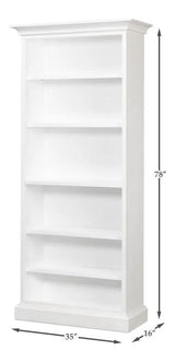 Open Shelf Bookcase Cortina White Bookcases LOOMLAN By Sarreid