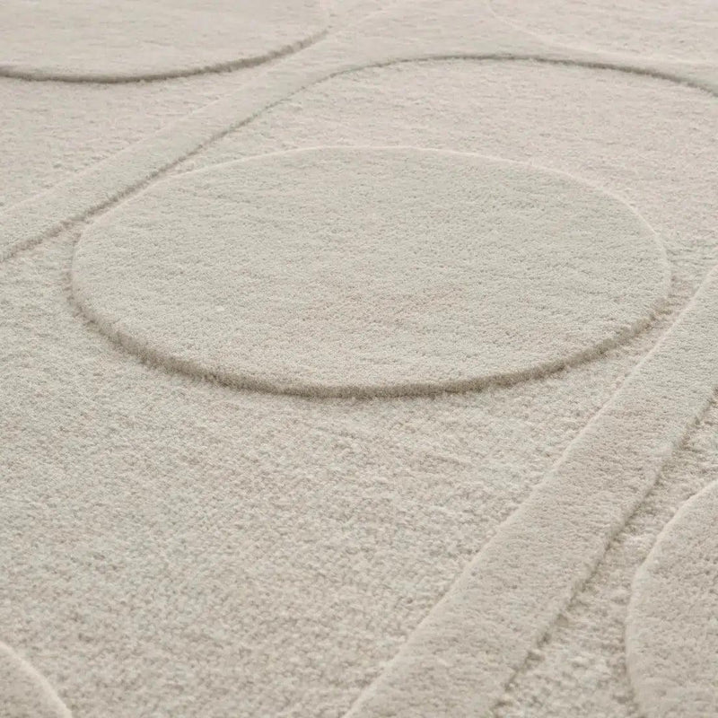 Orb Alliance White Wool Area Rug By Linie Design Area Rugs LOOMLAN By Linie Design