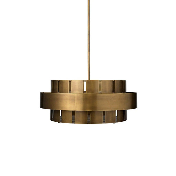 Orbit Brass Modern Round Chandelier - Large Chandeliers LOOMLAN By Jamie Young