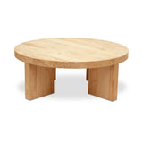 Oregon Wood Round Coffee Table Coffee Tables LOOMLAN By Moe's Home