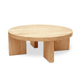 Oregon Wood Round Coffee Table Coffee Tables LOOMLAN By Moe's Home