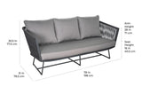 Orion 3 Piece Lounge Group - Dark Pebble Outdoor Outdoor Lounge Chairs LOOMLAN By Seasonal Living