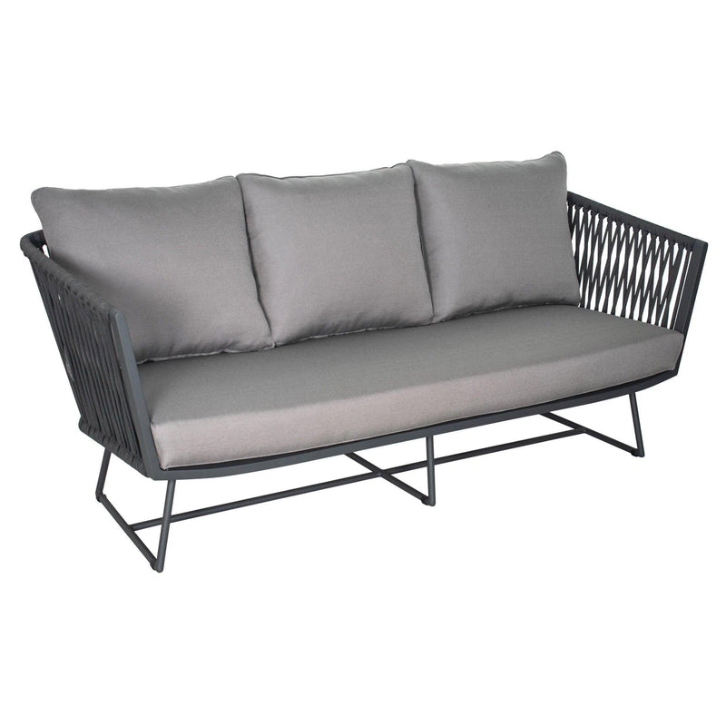 Orion 3 Seat Sofa - Dark Pebble Outdoor Outdoor Sofas & Loveseats LOOMLAN By Seasonal Living