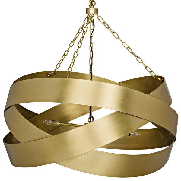 Orion Metal Pendant With Brass Finish Pendants LOOMLAN By Noir