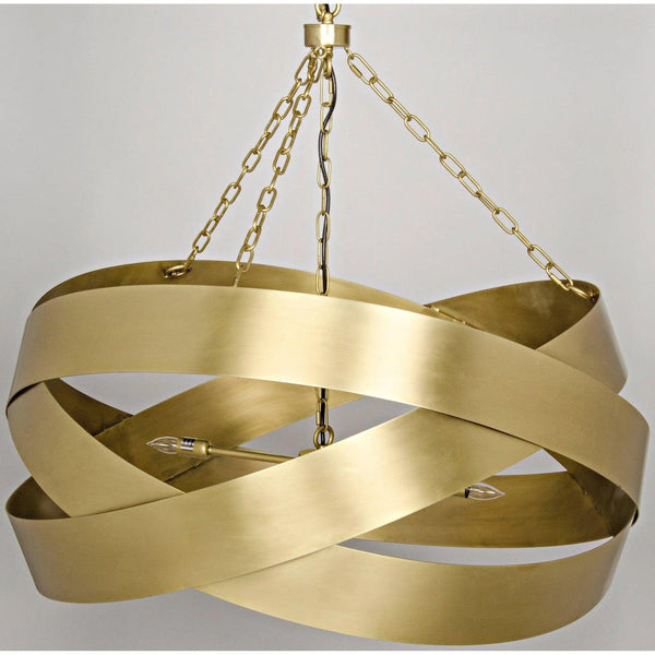 Orion Metal Pendant With Brass Finish Pendants LOOMLAN By Noir