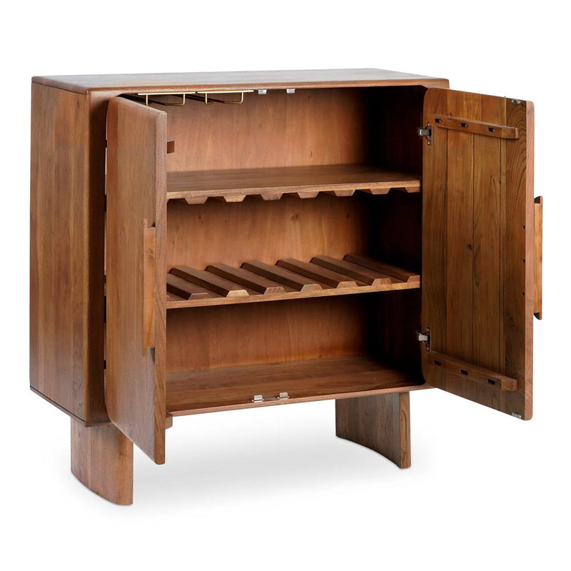 Orson Wood Brown Bar Cabinet Home Bar Cabinets LOOMLAN By Moe's Home