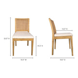 Orville Modern Rattan Kitchen Dining Chair Dining Chairs LOOMLAN By Moe's Home