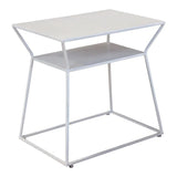 Osaka Iron White End Table Side Tables LOOMLAN By Moe's Home