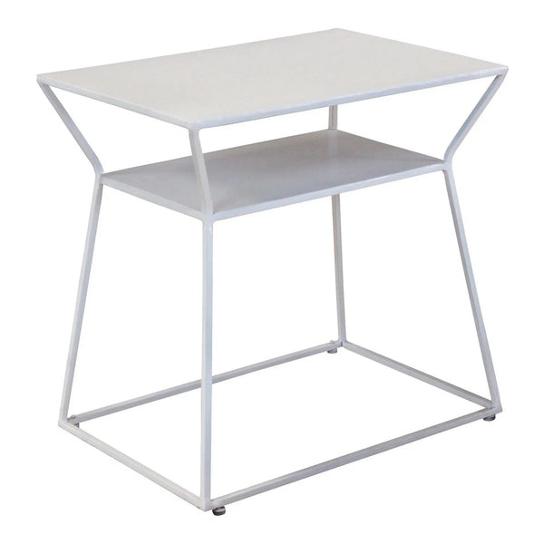 Osaka Iron White End Table Side Tables LOOMLAN By Moe's Home