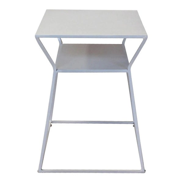 Osaka Iron White End Table Side Tables LOOMLAN By Moe's Home