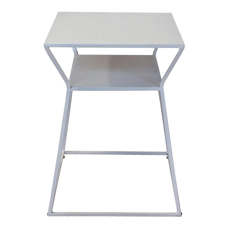 Osaka Iron White End Table Side Tables LOOMLAN By Moe's Home