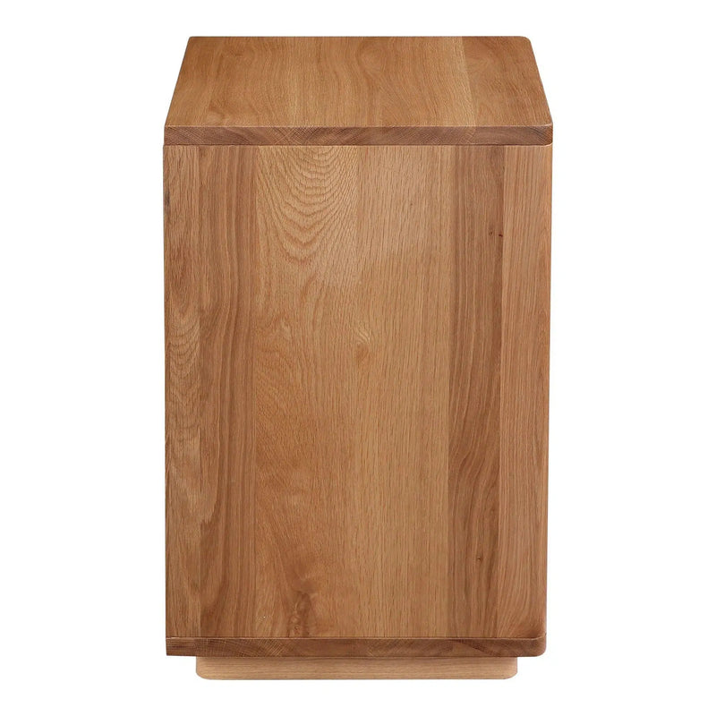 Osamu Contemporary Oak Wood Nightstand With One Drawer Nightstands LOOMLAN By Moe's Home