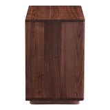 Osamu Solid Walnut Wood Brown Nightstand With One Drawer Nightstands LOOMLAN By Moe's Home