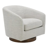 Oscy White Swivel Accent Chair Club Chairs LOOMLAN By Moe's Home