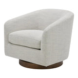 Oscy White Swivel Accent Chair Club Chairs LOOMLAN By Moe's Home