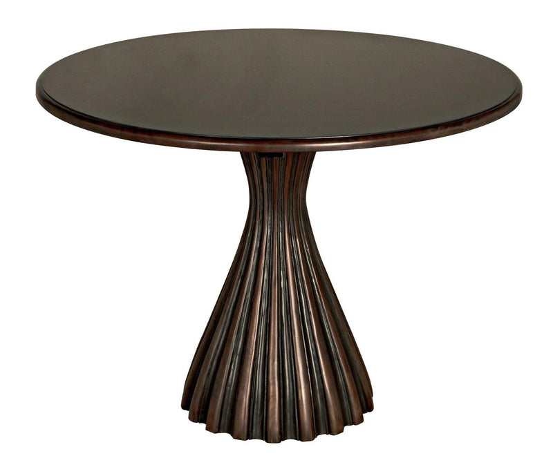 Osiris Wood Dining Table With Light Brown Trim Dining Tables LOOMLAN By Noir