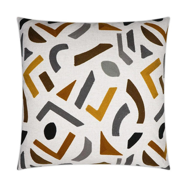 Oslo Abstract Tan Taupe Brown Large Throw Pillow With Insert Throw Pillows LOOMLAN By D.V. Kap