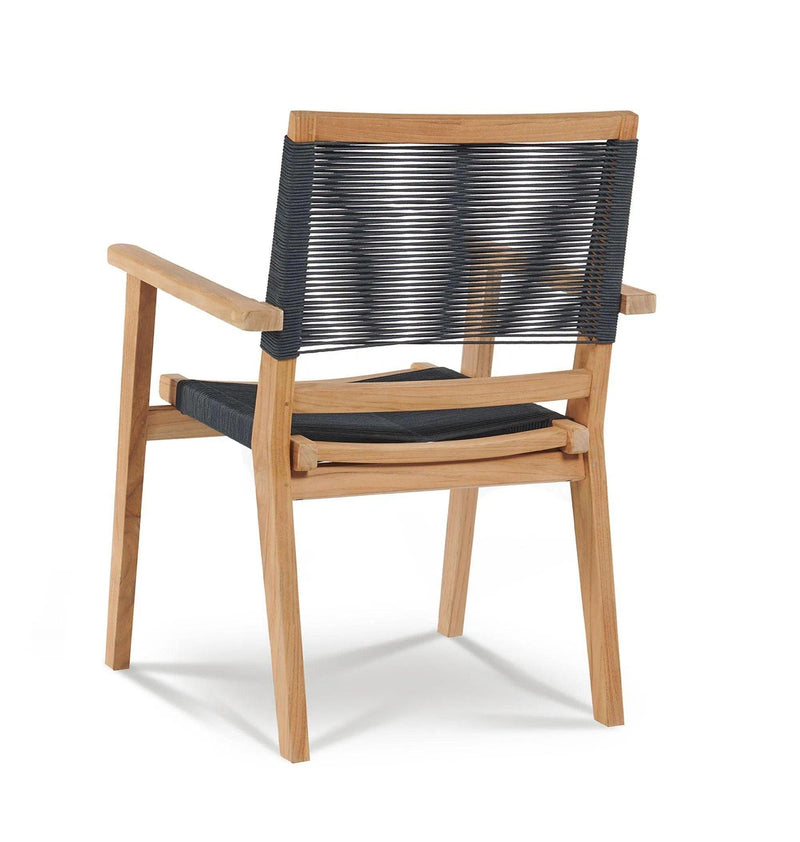 Oslo Teak Outdoor Stacking Armchair (Set of 2) Outdoor Dining Chairs LOOMLAN By HiTeak