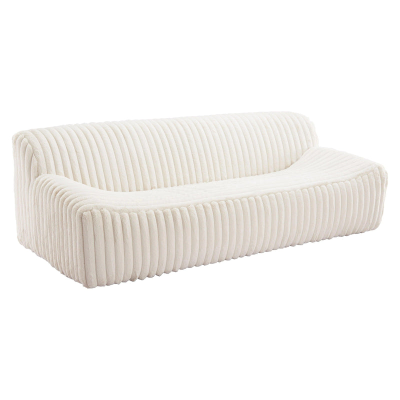 Osterbro Wood Cream Sofa Sofas & Loveseats LOOMLAN By Zuo Modern