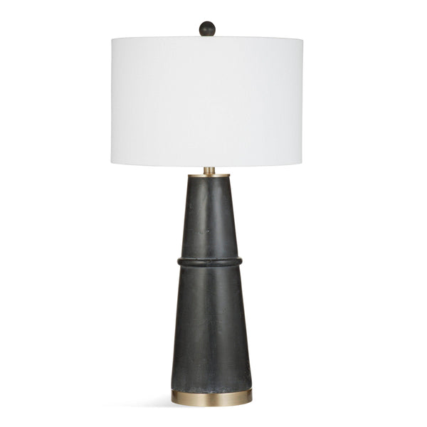 Osun Concrete and Metal Black Table Lamp Table Lamps LOOMLAN By Bassett Mirror