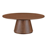 Otago Wood Brown Round Coffee Table Coffee Tables LOOMLAN By Moe's Home