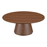 Otago Wood Brown Round Coffee Table Coffee Tables LOOMLAN By Moe's Home