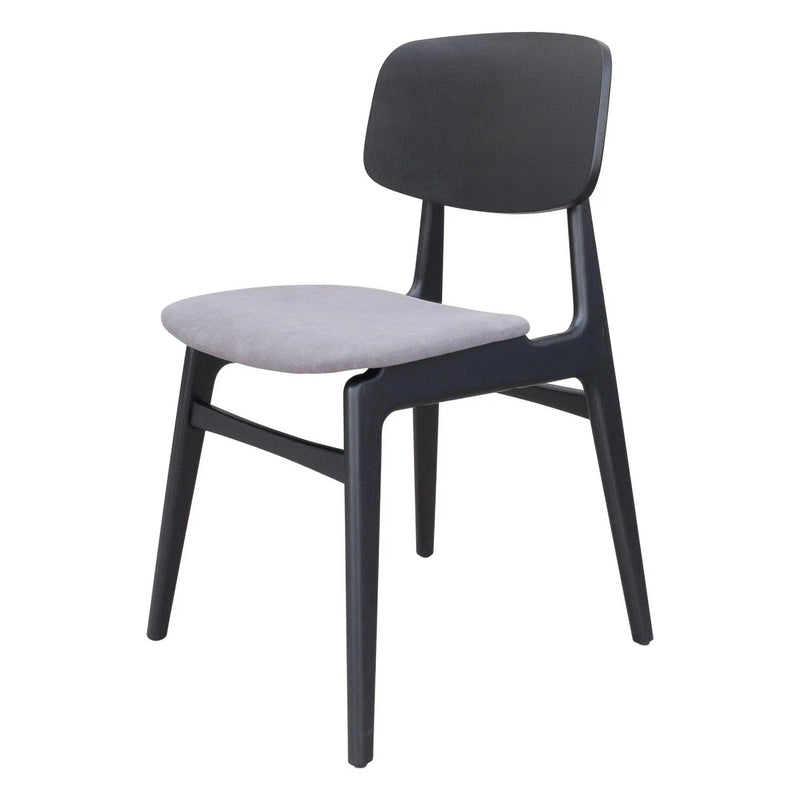 Othello Dining Chair (Set of 2) Gray & Black Dining Chairs LOOMLAN By Zuo Modern