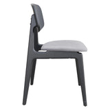 Othello Dining Chair (Set of 2) Gray & Black Dining Chairs LOOMLAN By Zuo Modern