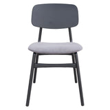 Othello Dining Chair (Set of 2) Gray & Black Dining Chairs LOOMLAN By Zuo Modern